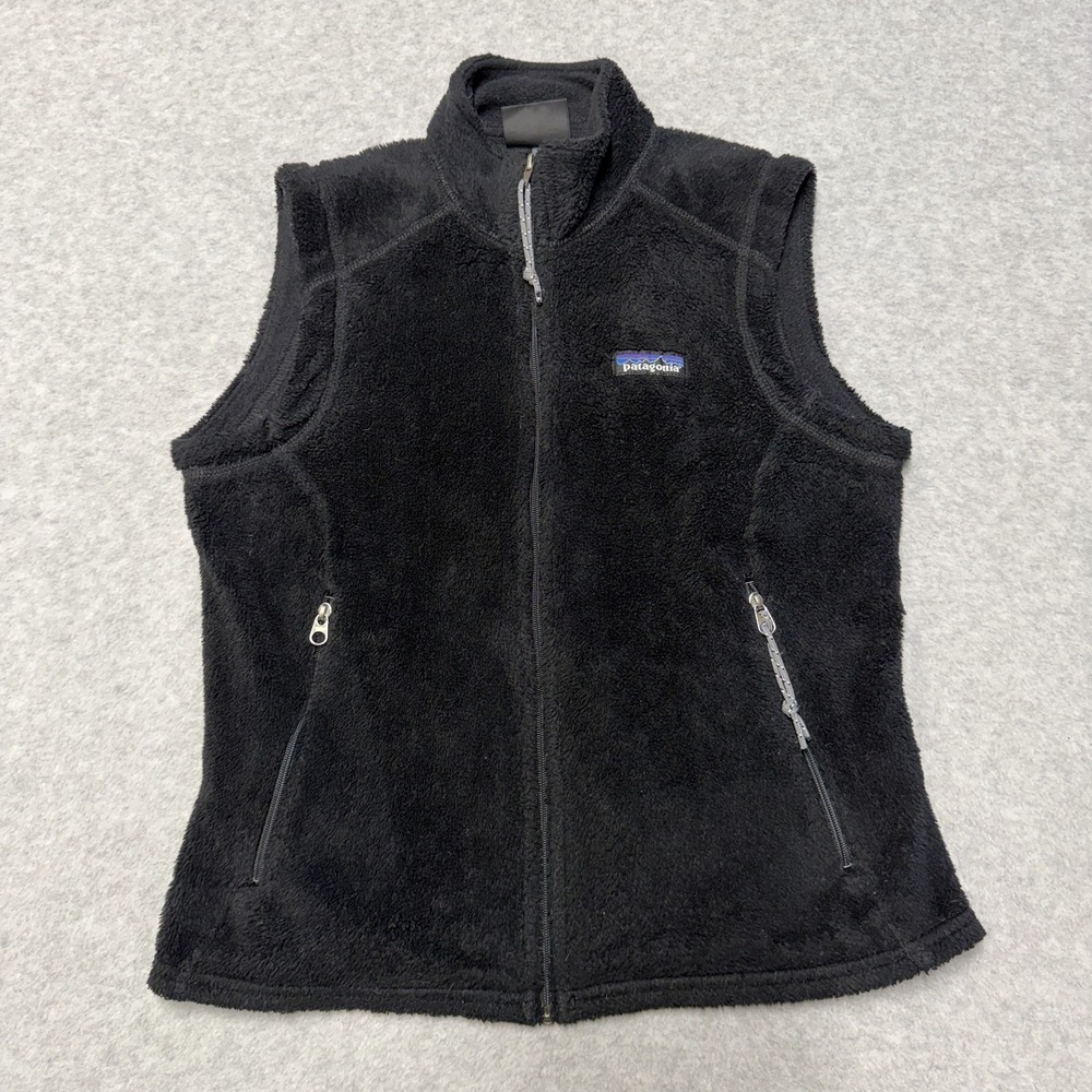 Patagonia R Regulator Vest Womens Small Black Fleece Full Zip Polartec USA